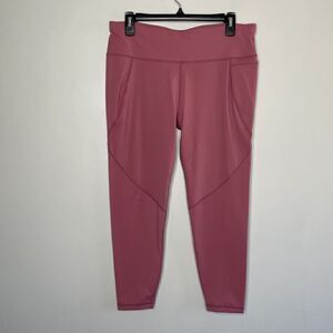 SWEATY BETTY Leggings Womens 12 The Power NEW Pink Pocket Athletic Crop